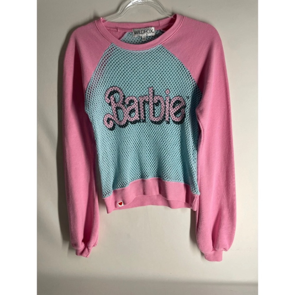 Rare Wildfox Barbie Mesh Pink Sweater